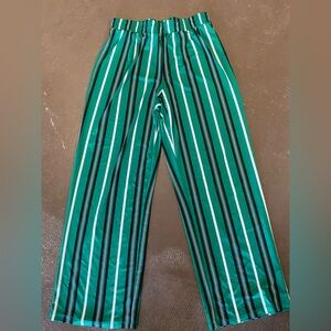 Green Striped Women's Pants